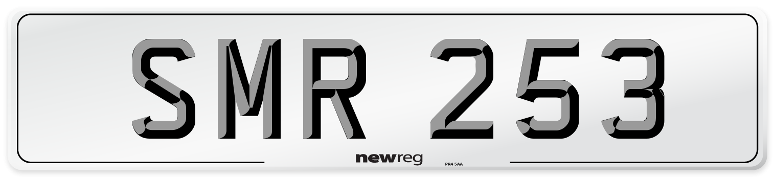 SMR 253 Number Plate from New Reg